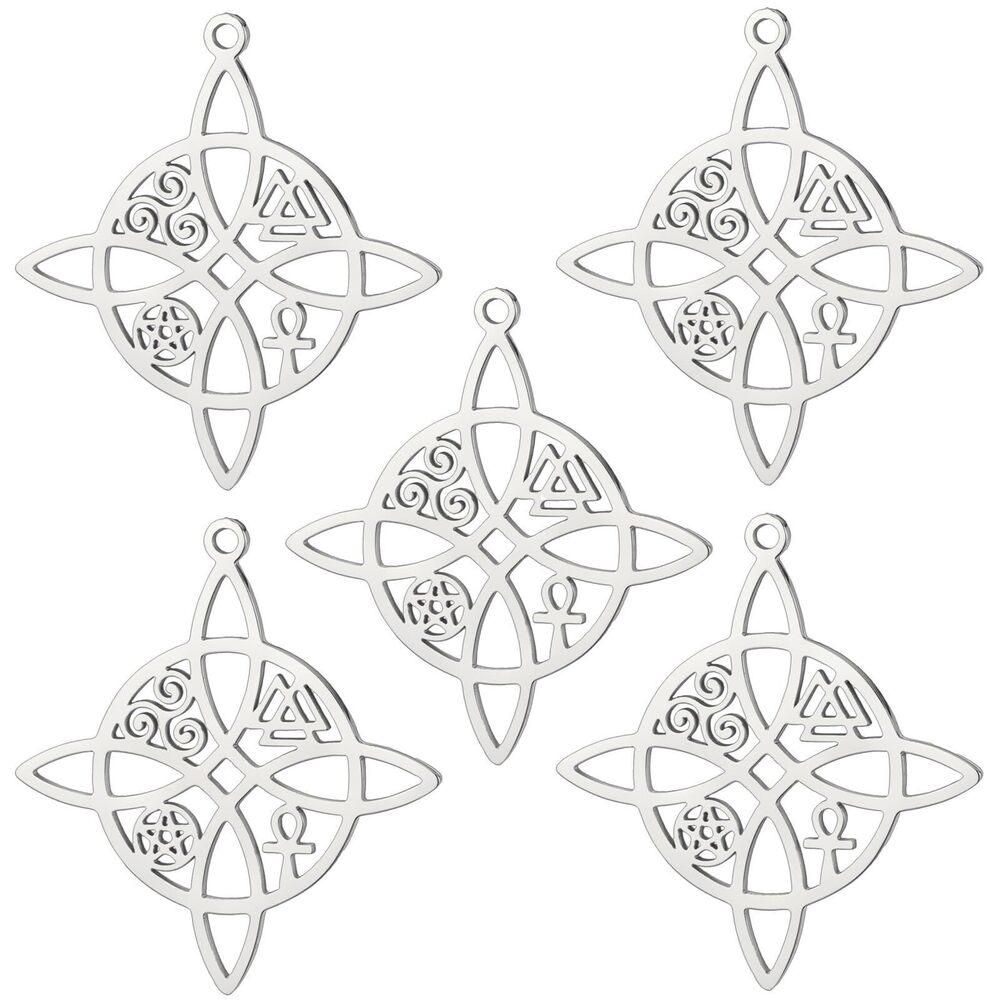 4408 5Pcs Witches Knot DIY Charms for Jewelry Making and Crafting
